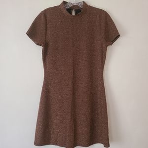 NWOT Forever 21 Metallic knit mini dress